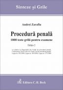 Procedura penala. 1000 teste grila pentru examene. Editia a II-a | Autor: Zarafiu Andrei