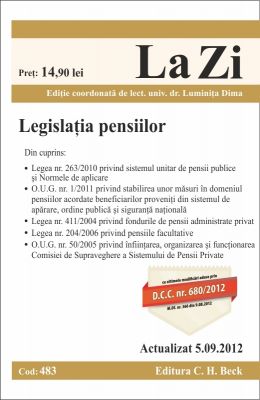 Legislatia pensiilor | Actualizat: 5 Sept. 2012