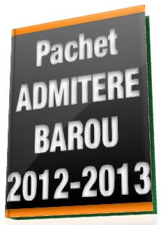 Pachet PROMO util pentru pregatirea examenului de ADMITERE IN BAROU 2012-2013 (Sinteze, Legislatie)