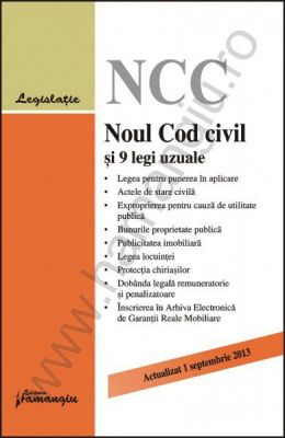 Noul Cod civil si 9 legi uzuale | Actualizare: 1 septembrie 2013