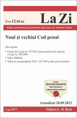 Noul si vechiul Cod penal | Actualizare: 20.09.2013