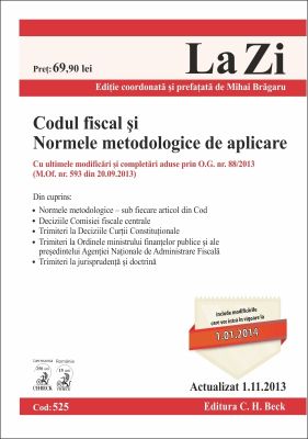 Codul fiscal si Normele metodologice de aplicare | Actualizare: 1 Nov. 2013