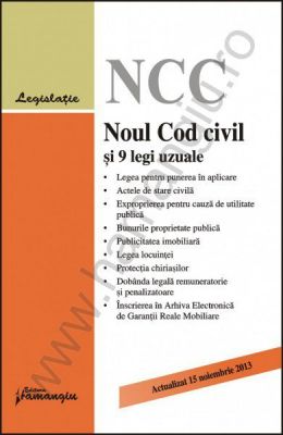 Noul Cod civil si 9 legi uzuale | Actualizare: 15 Nov 2013