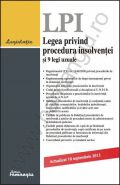 Legea privind procedura insolventei si 9 legi uzuale | Actualizare: 10 septembrie 2013